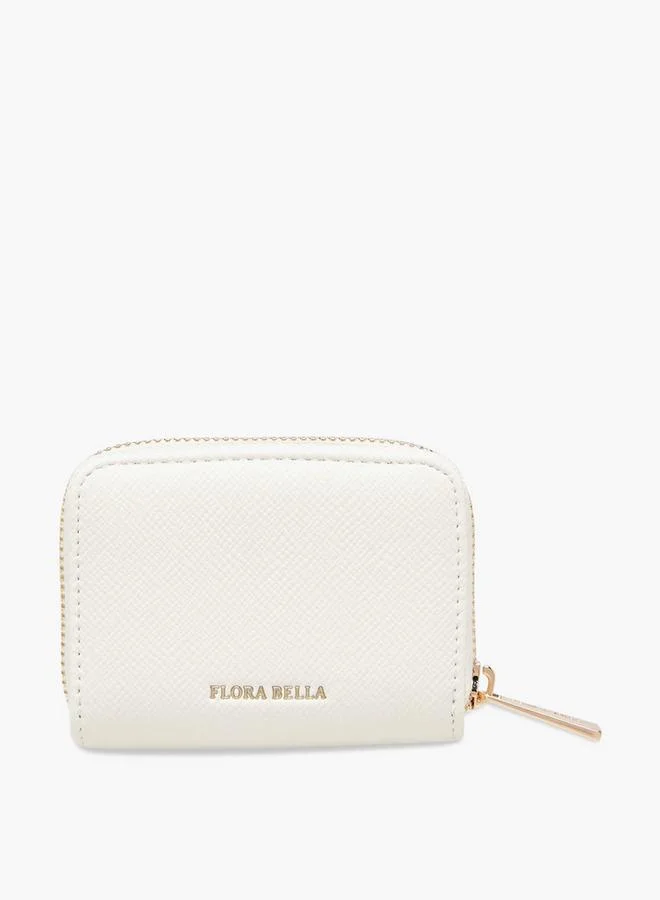 Textured Wallet With Zip Closure